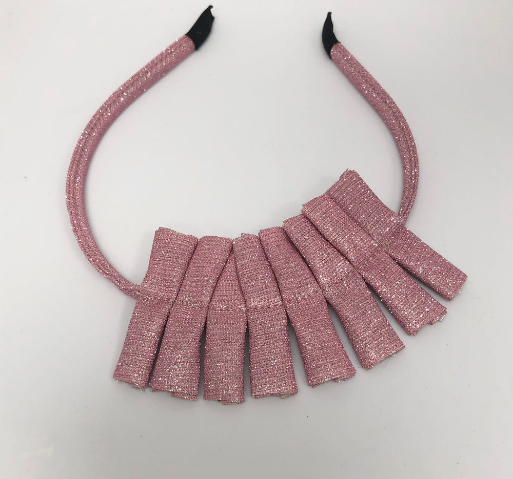 Maniere Sparkle String Headband - Pink