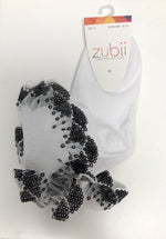 Zubii Sequin Lace Ankle Sock White/Black