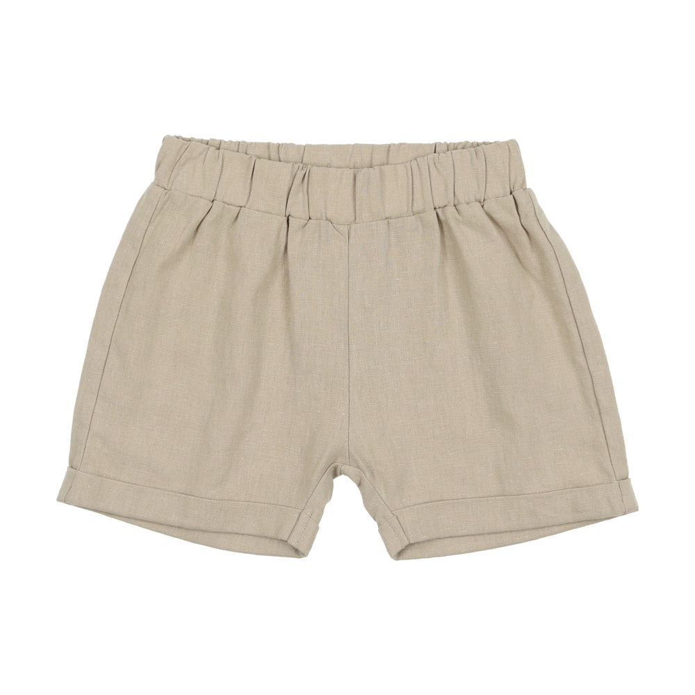 Analogie by Lil Legs Linen Pull On Shorts - Light Green
