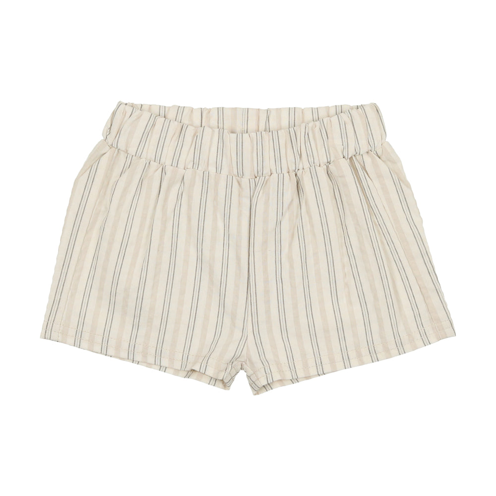 Analogie by Lil Legs Linen Pull On Shorts - Multi Stripe