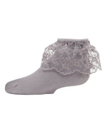 Memoi Floral Lace Ankle Socks - Wet Weather