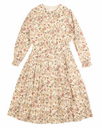 Noma Accordion Pleated Floral Dress - Ivory
