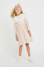Porter Kids Teen Dip Dye Dress - Baby Pink/White
