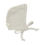 Lil Legs Ribbed Footie with Bonnet - Green Stripe