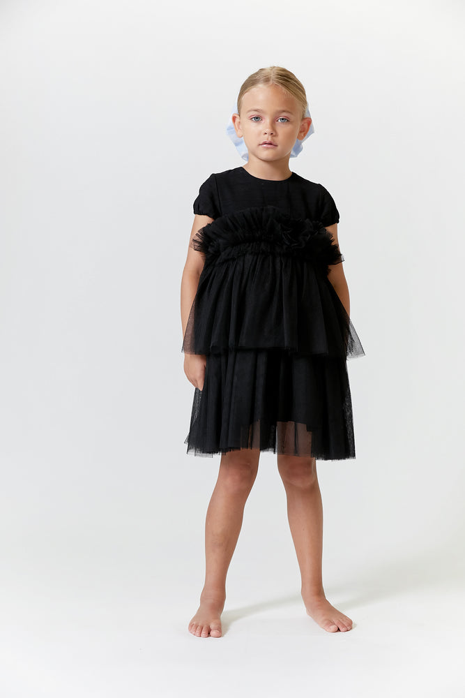 Kipp Tulle Layer Dress - Black
