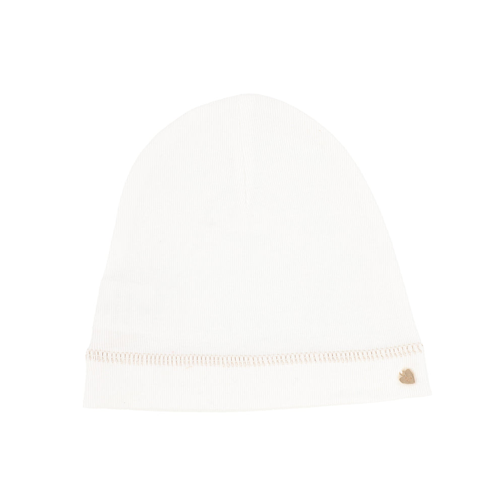 Lilette by Lil Legs Charm Footie with Beanie - White/Rose Gold