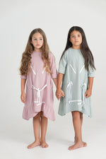 Teela Solid Gathered Tiered Tie Dress - Dusty Rose
