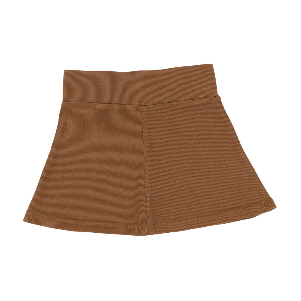 Lil Legs Ribbed Skirt - Caramel