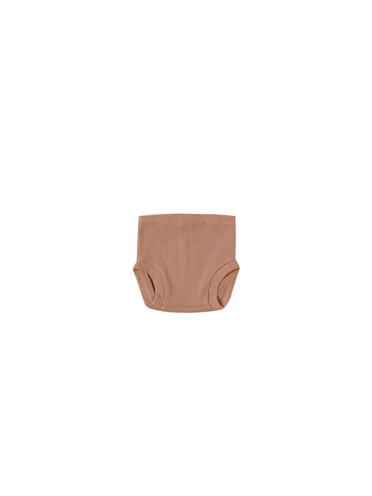 Quincy Mae Ribbed Bloomer - Terracotta
