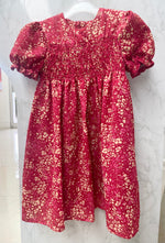 Hopscotch Wine Floral Dress