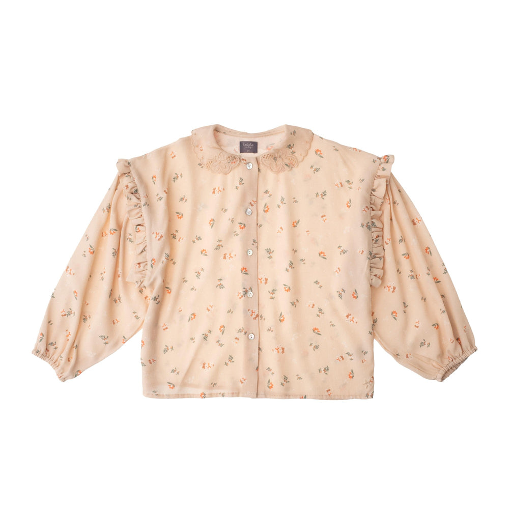 Tocoto Vintage Flowered Blouse - Off White