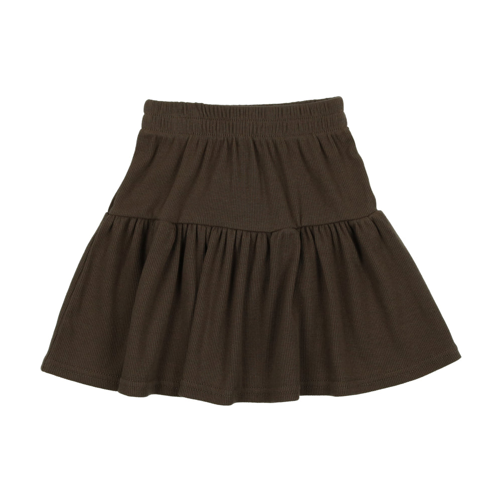 Lil Legs Fashion Ribbed Skirt - Evergreen