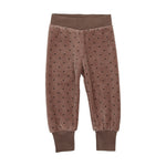 Lil Legs Velour Sweatpants - Dotted Taupe