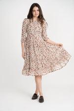 Noni Golden Garden Dress - Beige