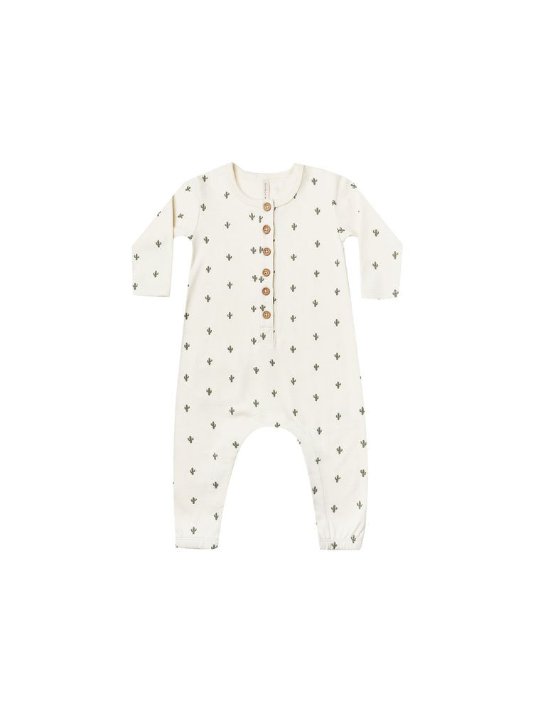 Quincy Mae Longsleeve Jumpsuit - Cactus