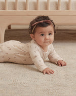 Quincy Mae Bamboo Zip Footie - Antique Fleur