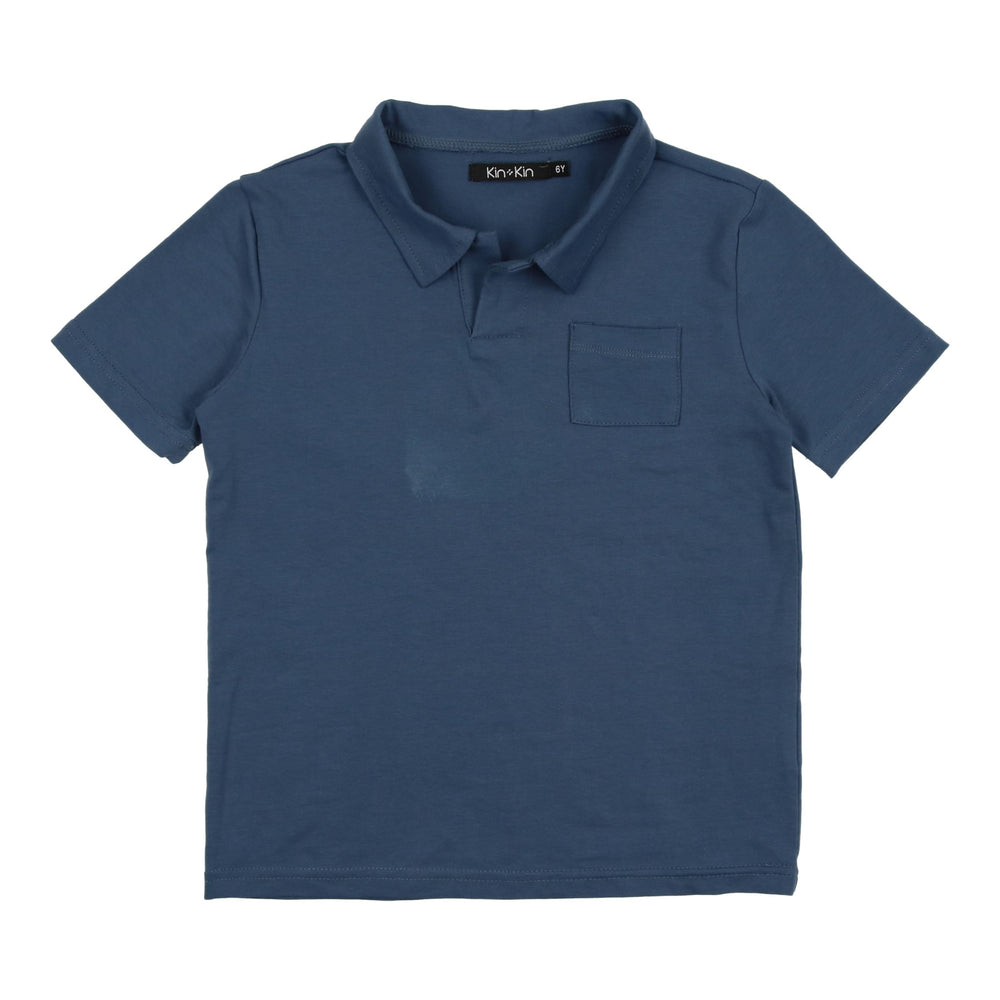 Kin + Kin Track Boys Polo - Indigo